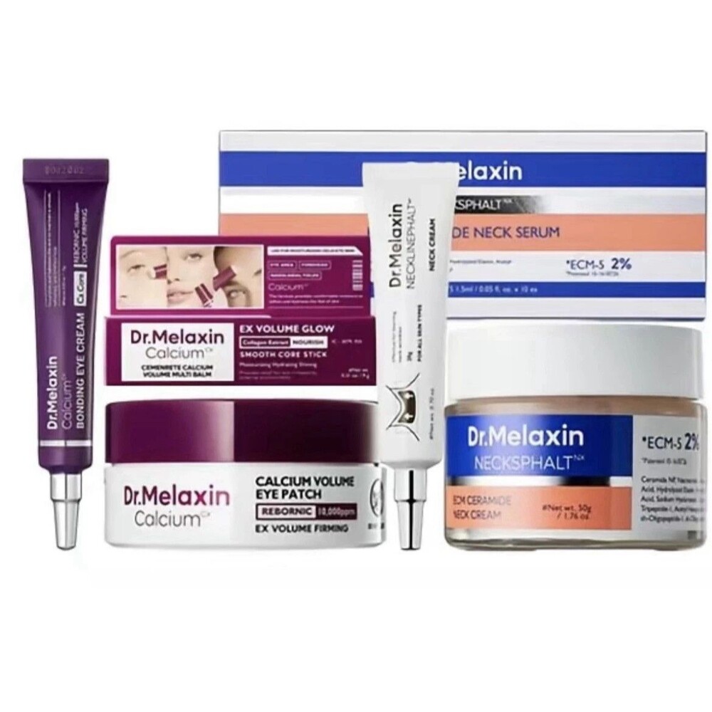 Dr Melaxin Calcium Boost Neck & Eye Set 6pc Korean Skincare SEALED NEW